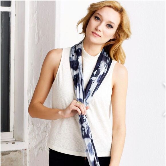 VIDA Black and White Modal Scarf Original Artwork by Todd Anthony Taylor - Picture 1 of 6